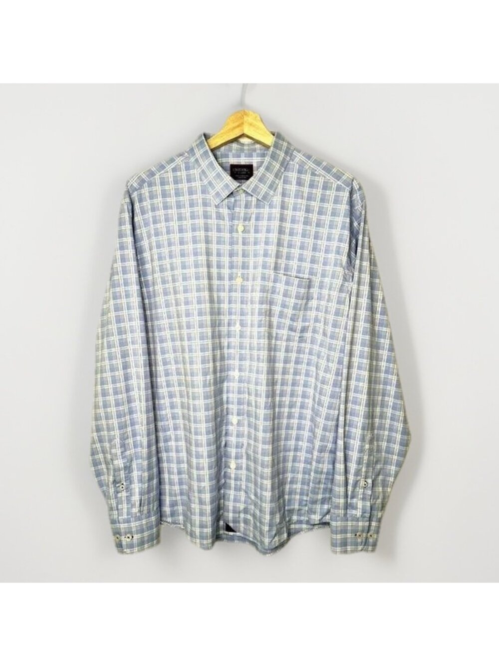 UNTUCKit Zonte Shirt Mens X-Large Blue Plaid Button Up Long Sleeve Casual 40458